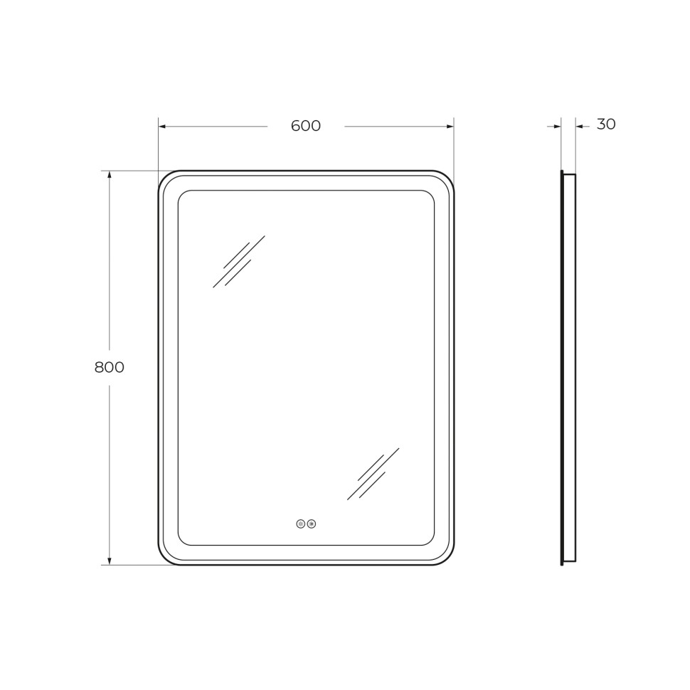 Зеркало с функцией памяти CEZARES CZR-SPC-MC-600-800-RGB-TCH