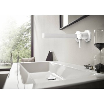 Смеситель для раковины Hansgrohe Finoris (76050700) скрытого монтажа, белый матовый