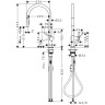Смеситель для кухни Hansgrohe M54 Talis 210, 72800000 с выдвижным душем, хром