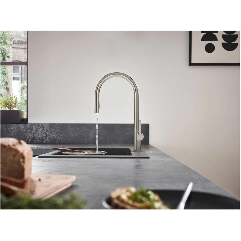 Смеситель для кухни Hansgrohe M54 Talis 210, 72800000 с выдвижным душем, хром