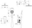 Душевой комплект ТГ (TG) VSFW-5TG0GM встраиваемый, 2 режима, вороненая сталь