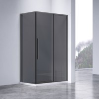 Душевой уголок Слим-Н (Слим-Н (Slim-N)) VSR-4SN9014CGGM, 1400*900, вороненая сталь, стекло тонированное
