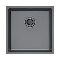 Мойка LASSAN 44 UNI, нерж. сталь, LA44-GM, вороненая сталь, 440х440мм, Paulmark