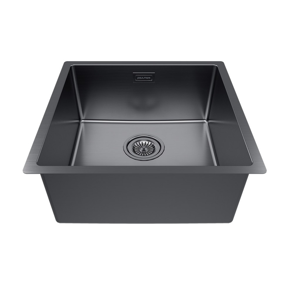 Мойка LASSAN 44 UNI, нерж. сталь, LA44-GM, вороненая сталь, 440х440мм, Paulmark