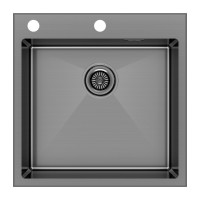 Мойка нерж. сталь KRONER-EDGE 51, PM775151-GM, вороненая сталь, 510х510мм, Paulmark