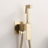 Смеситель Splenka встраиваемый с гигиеническим душем S98.52.03 Золотой сатин