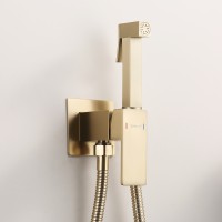 Смеситель Splenka встраиваемый с гигиеническим душем S98.52.03 Золотой сатин