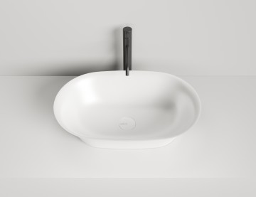 Раковина накладная MONA покраска по RAL полностью 600х390х165 S-Stone Матовое