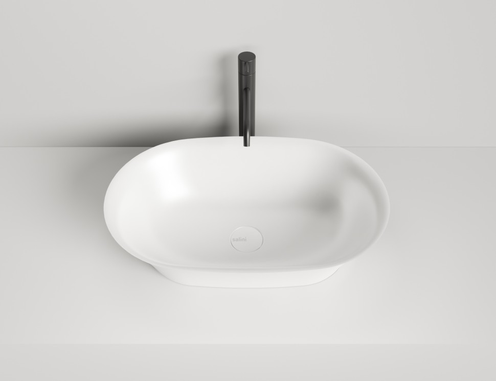 Раковина накладная MONA  покраска по RAL полностью 600х390х165 S-Stone Матовое