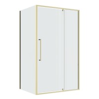 Душевое ограждение Niagara Nova NG-45-11ASG-A100SG-34 (110х100х195) прямоугольник,распашная,золото сатин,стекло прозрачное,2 места