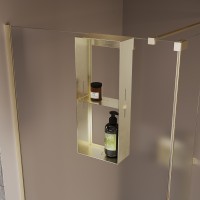 Полка для душевого ограждения Grange, 508x102x204, золото брашинг