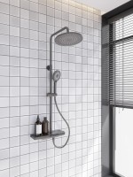 Душевая стойка ENNA, графит брашинг