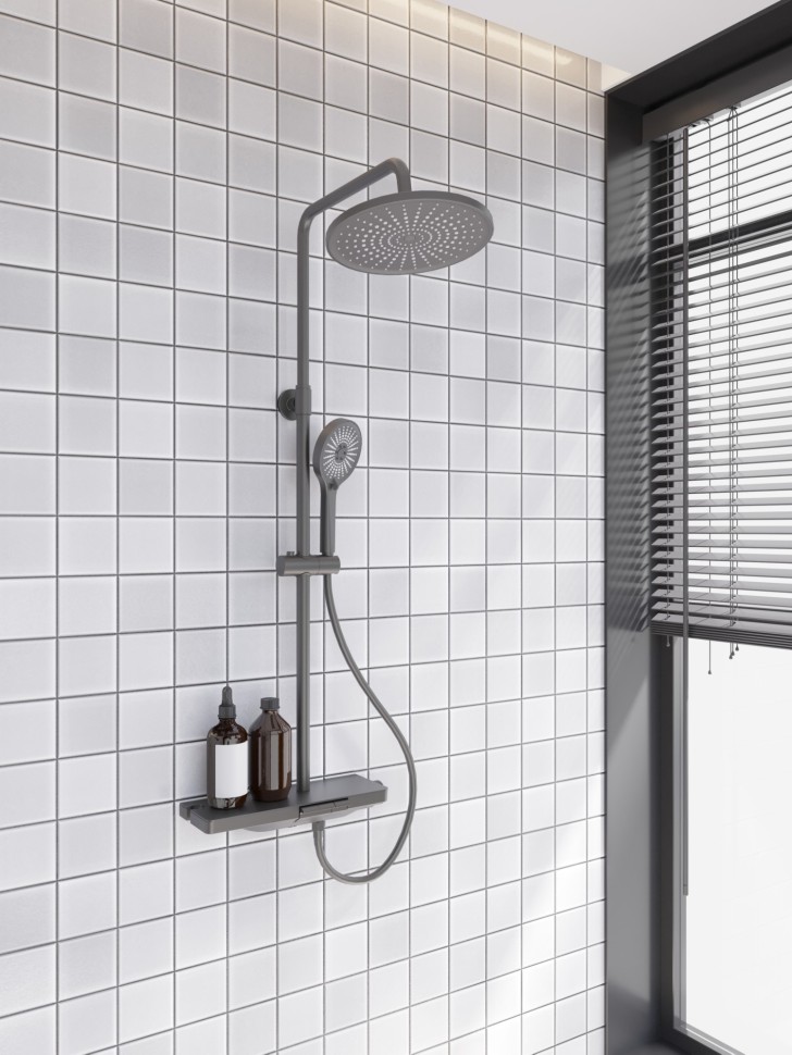 Душевая стойка ENNA, графит брашинг