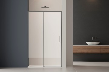 Душевая дверь Софт 2 (Soft 2) VDS-3SO2130CLGM, 1300, вороненая сталь, стекло прозрачное
