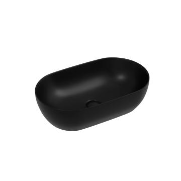 Раковина CERAMICANOVA Twist накладная овальной формы 500x300x140 черный матовый CN12001MB