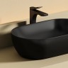 Раковина CERAMICANOVA Twist накладная овальной формы 500x300x140 черный матовый CN12001MB