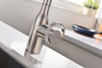 Смеситель для кухни URBAN, брашированная сталь, Ur213104-BS, Paulmark