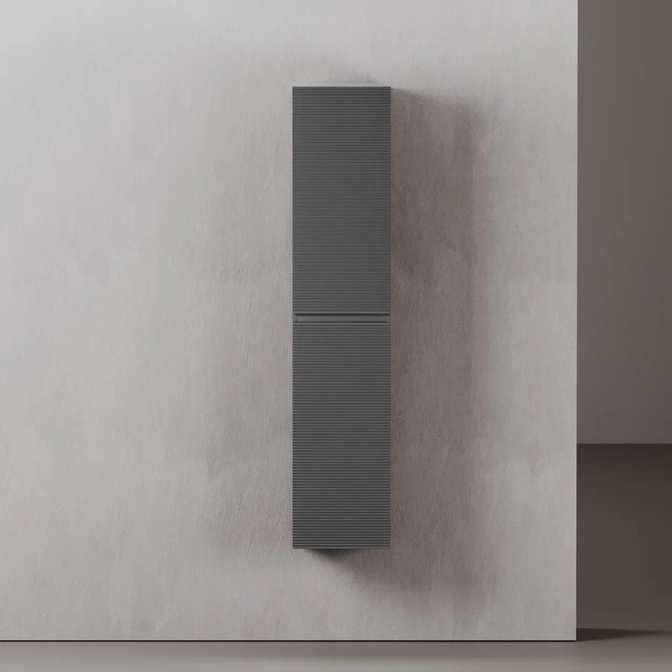 Шкаф-пенал подвесной SANCOS Folk, 350х350х1650 мм, цвет Grey soft, арт. PFL35GS