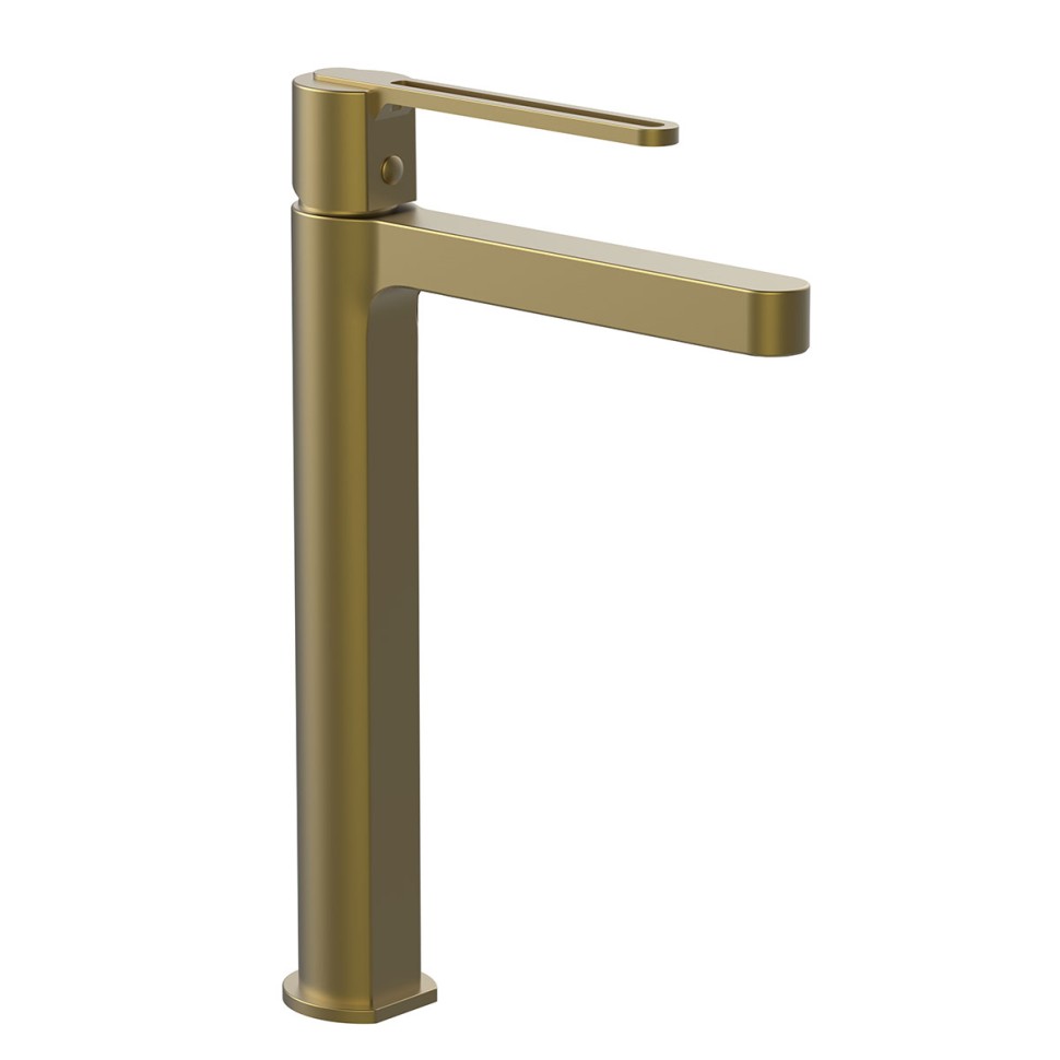 Смеситель для раковины Рондо (Rondo) VBF-1R2BG однорычажный, брашированное золото