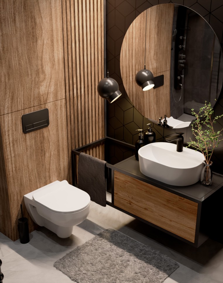 AQM2008 Унитаз подвесной с сиденьем SoftClose, технология смыва Rimless. 530x355x360