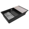 Мойка LUMI-MULTI SINK 74 UNI, IT-GRANIT, LU-MULTI 74-BLM, черный, 740х450, Paulmark