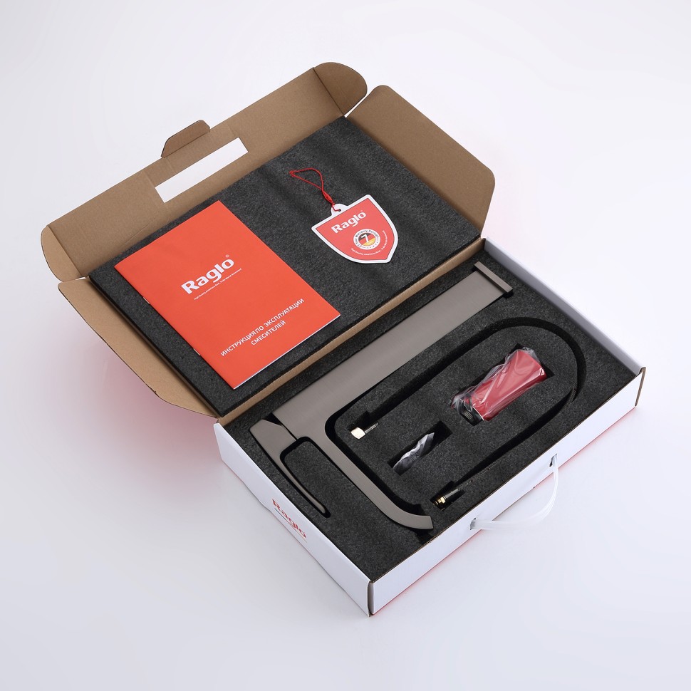 Смеситель Raglo высокий для умывальника, графит