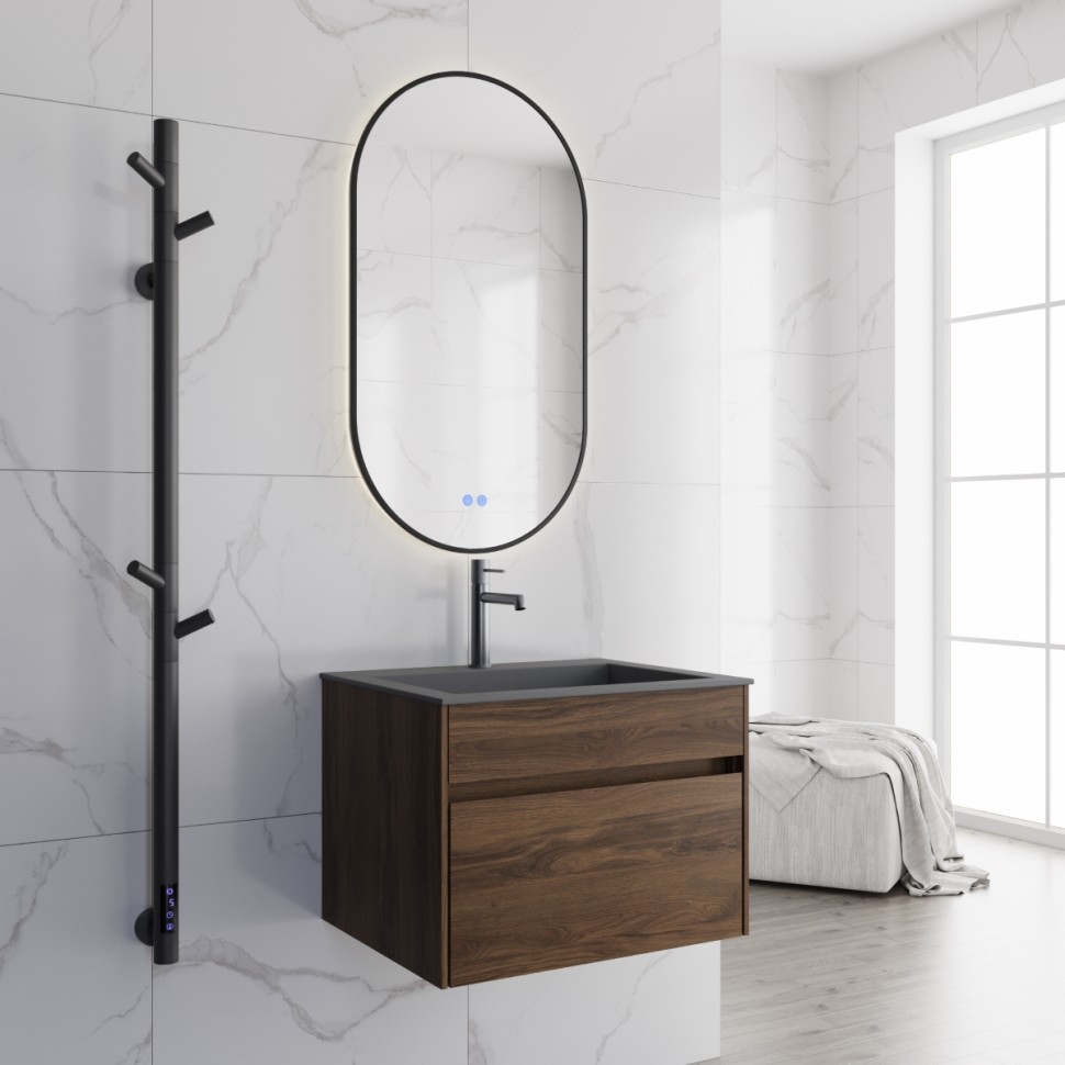 База под раковину Vincea  Chiara 600 подвесная, 1 выкатной ящик soft-close, C.Oak