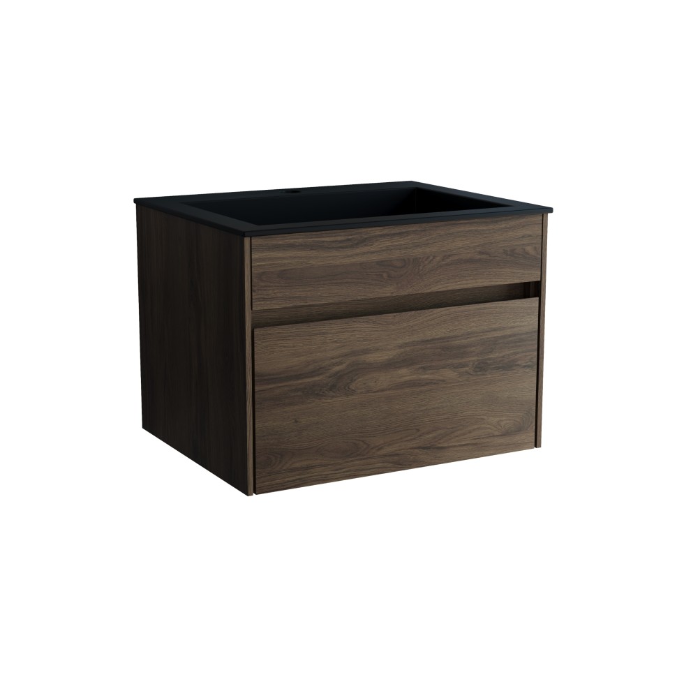 База под раковину Vincea  Chiara 600 подвесная, 1 выкатной ящик soft-close, C.Oak