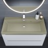Раковина для ванной 90 см, Uperwood Classic Quartz, кварцевая, бежевая матовая, десерт