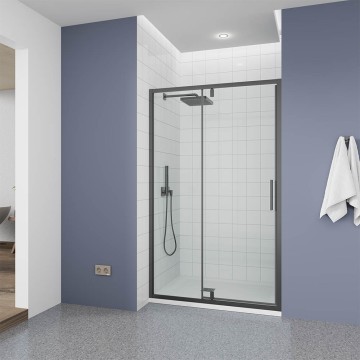 Душевая дверь Veconi Ottimo P20 GR, 1200x1900, графит брашинг, стекло прозрачное