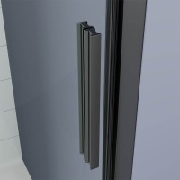 Душевая дверь Veconi Ottimo P20 GR, 1200x1900, графит брашинг, стекло прозрачное