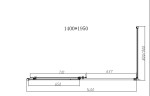 Душевой уголок Слим-Н (Slim-N) VSR-4SN9014CLBN, 1400*900, брашированный никель, стекло прозрачное