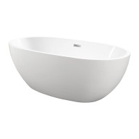 Ванна акриловая Vincea VBT-509, 1650*750*590, цвет белый, слив-перелив в комплекте