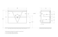 База под раковину подвесная BelBagno VITTORIA-900-2C-SO-PINO-P Pino