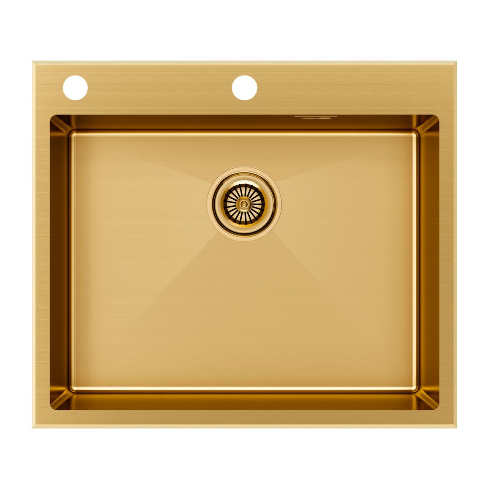 Мойка нерж. сталь KRONER-EDGE 59, PM775951-BG, брашированное золото, 590х510мм, Paulmark