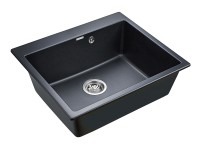 Мойка KANTE 60, IT-GRANIT, PM106052-BLM , черный металлик, 600х520 мм, Paulmark