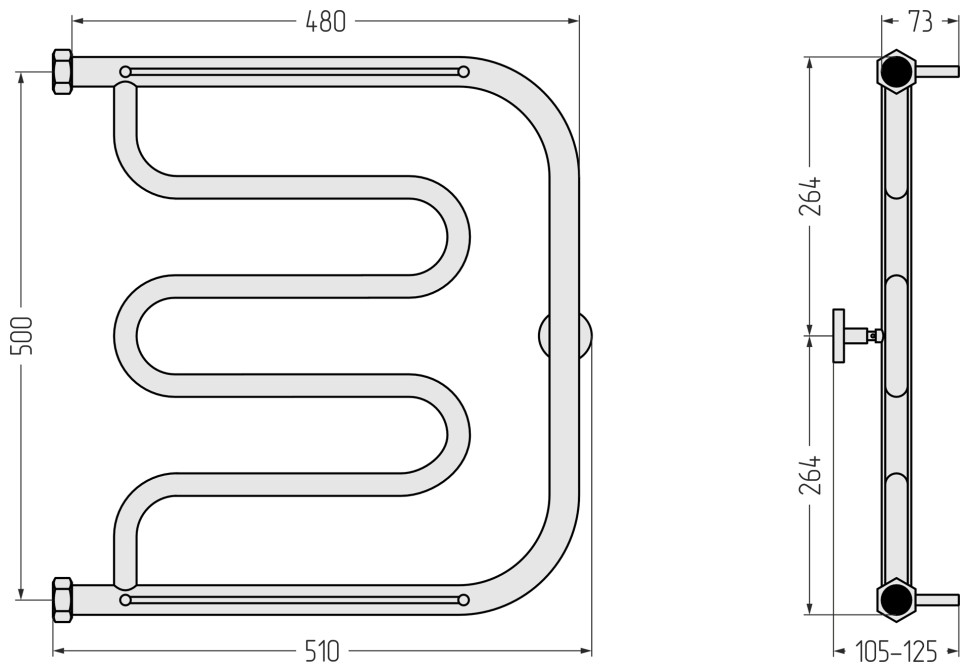 Лира 2 полки+ 500х500