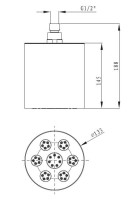 Верхний душ CEZARES CZR-SPW130-01