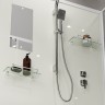 Душевая кабина Niagara Standart ST100/80/15Q/BK (100х80х200) прямоугольник,поддон 15см,распашная,проф.белый,без крыши,3 места