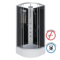 Душевая кабина Niagara Classic NG-3501-14BKTG (90х90х210) средний поддон(26см),стекло тонированное,4 места