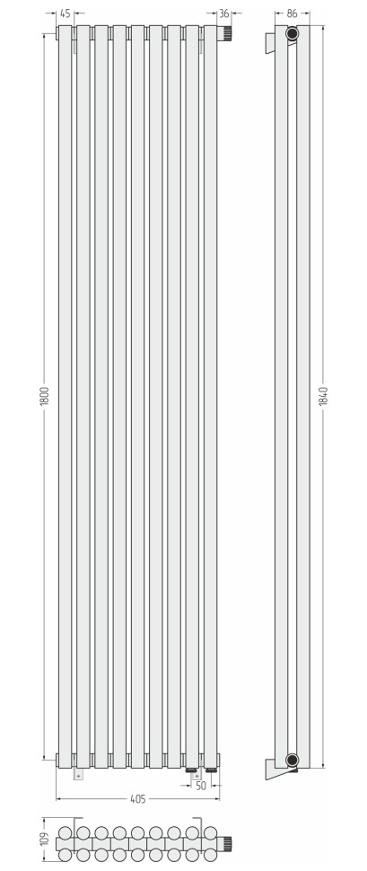 Эстет-11 EU50 1800х405 9 секций