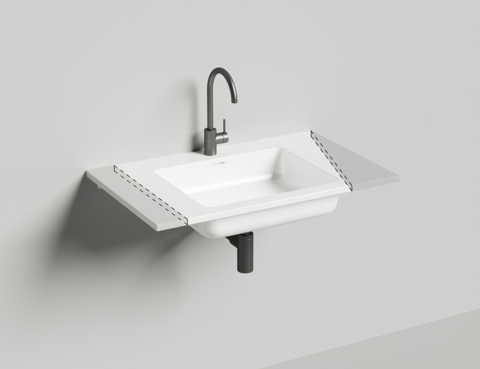 Раковина столешница ONDA 80 800х500х140 S-Stone Матовое 1402201M