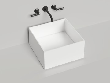 Раковина накладная ARMONIA SQUARE 02 покраска по RAL полностью 450х450х250 S-Sense Глянцевое