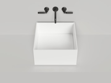 Раковина накладная ARMONIA SQUARE 02 покраска по RAL полностью 450х450х250 S-Sense Глянцевое