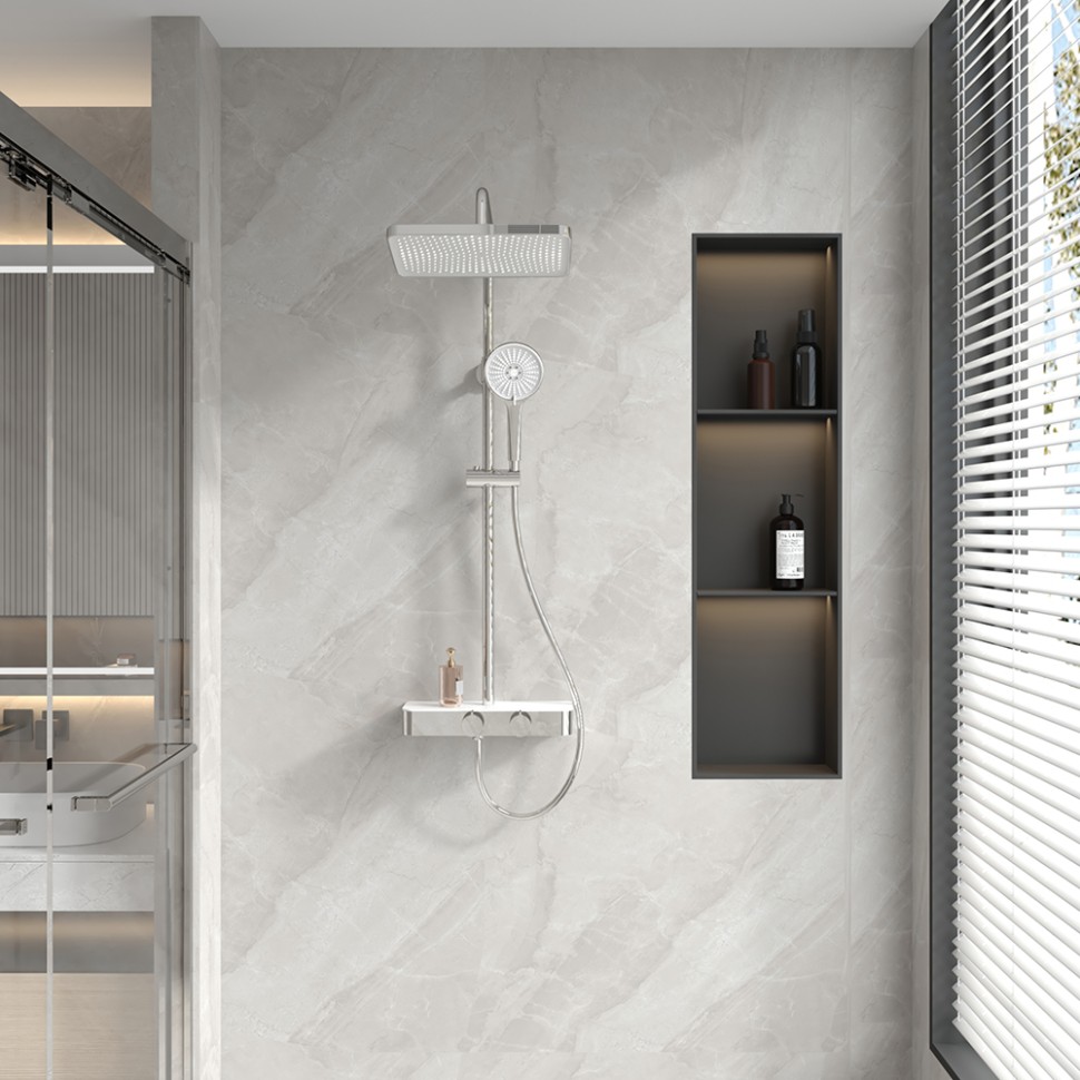 Душевая стойка FOSSA, хром глянец