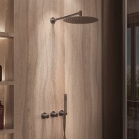 Душевой комплект Аура (Aura) VSFW-6AU1GM встраиваемый, 2 режима, 30см S304 верх душ, вороненая сталь