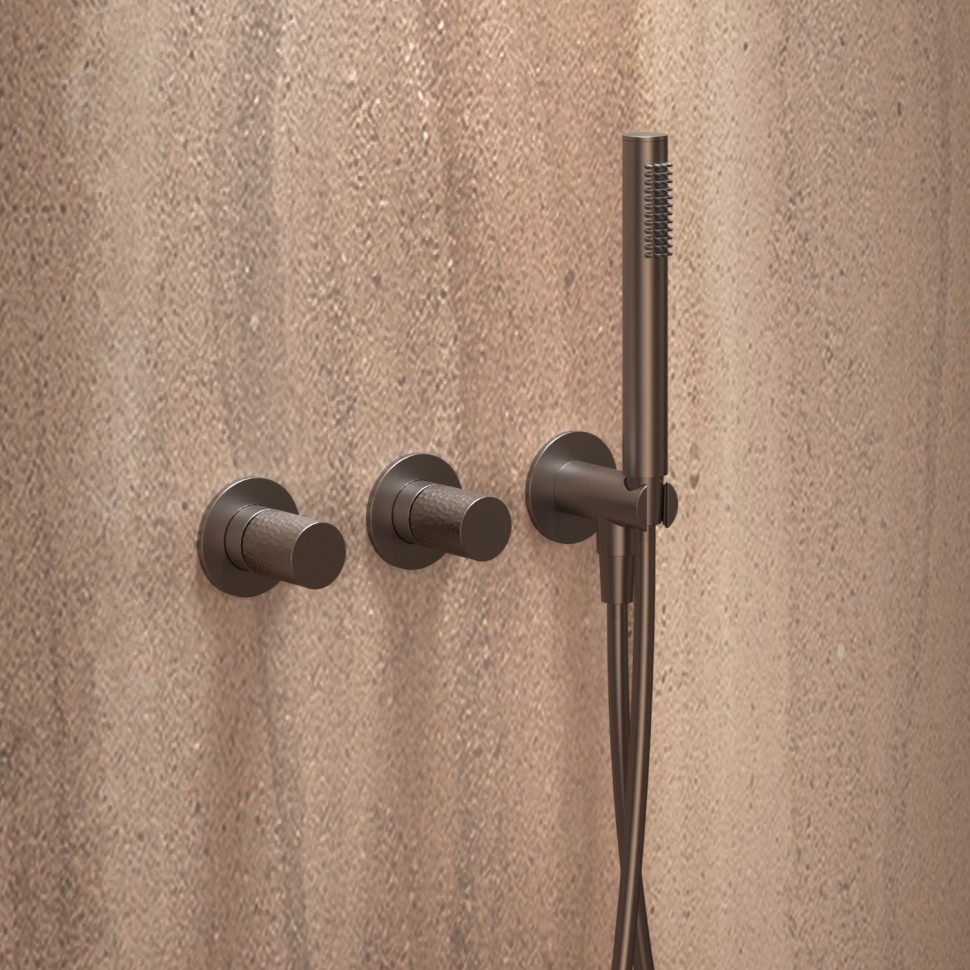 Душевой комплект Аура (Aura) VSFW-6AU1GM встраиваемый, 2 режима, 30см S304 верх душ, вороненая сталь