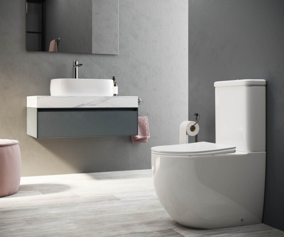 Напольная пристенная чаша унитаза MIA Rimless Ceramicanova