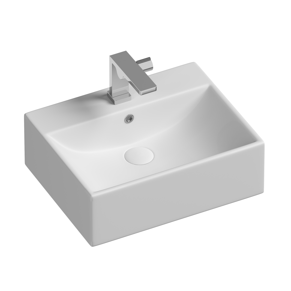 Умывальник чаша накладная прямоугольная Element 500x410x160мм