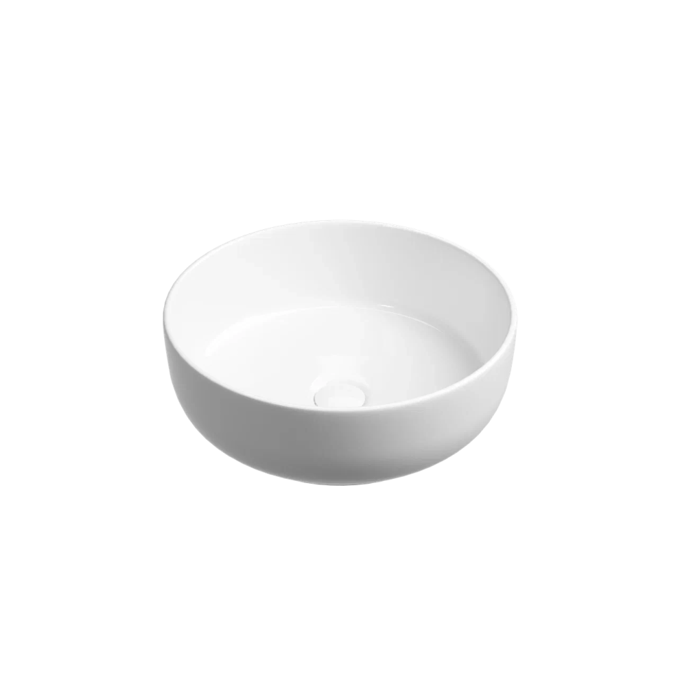 Раковина накладная Taycan, круглая, диаметр 375 мм, высота 140 мм, белая